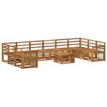 vidaXL Ensemble de canapés d'extérieur 8 pc Naturel