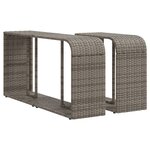vidaXL Salon de jardin 11 Pièces avec coussins gris résine tressée
