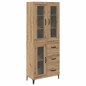 vidaXL Haut Armoire Montage mural Chêne artisanal 69 5 x 34 x 180 cm