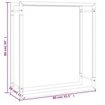 vidaXL Portant de bois de chauffage Noir mat 80x28x86 cm Acier