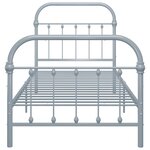 vidaXL Cadre de lit sans matelas gris métal 90x200 cm