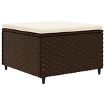 vidaXL Salon de jardin avec coussins 7 Pièces marron résine tressée