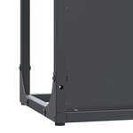 vidaXL Portant de bois chauffage anthracite 25x25x100 cm
