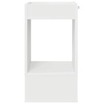 vidaXL Table d'appoint 2 Pièces Blanc 30 x 30 x 56 cm Bois d'ingénierie