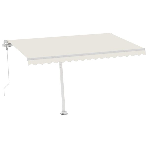 vidaXL Auvent automatique sur pied 450x300 cm Crème