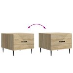 vidaXL Table basse Chêne Sonoma 49 x 50 x 40 cm Bois d'ingénierie