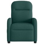 vidaXL Fauteuil inclinable électrique Vert foncé Tissu