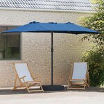 vidaXL Parasol de jardin Azur 385 x 209 x 244 cm Polyester