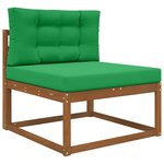 vidaXL Coussin de canapé d'extérieur 2 Pièces Vert Polyester