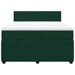 vidaXL Sommier à lattes de lit et matelas Vert foncé 140x200cm Velours