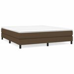 vidaXL Cadre de lit Marron foncé 160x200 cm Tissu