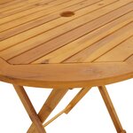 vidaXL Ensemble de bistro 3 Pièces blanc crème tissu et bois massif