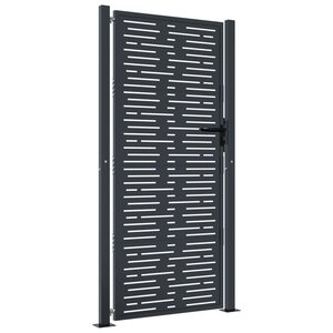 vidaXL Portail de jardin anthracite 105x205 cm conception de carré