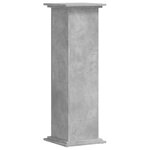 vidaXL Support pour plantes gris béton 33x33x100 cm bois d'ingénierie