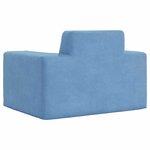 vidaXL Canapé pour enfants Bleu Peluche douce