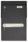 Boîte à colis en acier  Bigpack EP2014  courrier et colis 42 x 30 x 19 cm  Noir