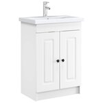 vidaXL Armoire sous évier de salle de bain Blanc 56 x 37 5 x 81 cm
