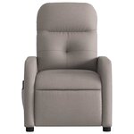 vidaXL Fauteuil de massage inclinable Taupe Tissu