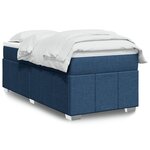 vidaXL Sommier à lattes de lit avec matelas Bleu 80x200 cm Tissu