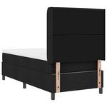 Lit à ressorts vidaXL avec matelas noir 100x200 cm en tissu