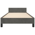 vidaXL Cadre de lit sans matelas gris foncé 90x190 cm velours