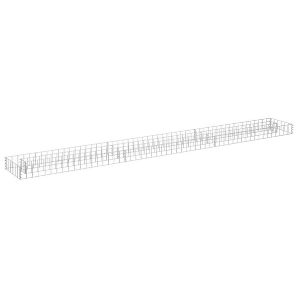 vidaXL Lit surélevé à gabion Acier galvanisé 270x30x10 cm