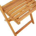 vidaXL Chaises de jardin pliantes lot de 4 noir bois d'acacia massif