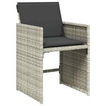 vidaXL Ensemble à manger de jardin et coussins 13 Pièces gris clair rotin