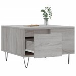 vidaXL Table basse sonoma gris 55x55x36 5 cm bois d'ingénierie