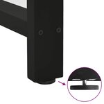vidaXL Pieds de table à manger Noir 2 pièces 60 x (72-73) cm Acier