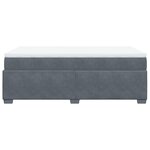 vidaXL Sommier à lattes de lit et matelas Gris foncé 120x200cm Velours