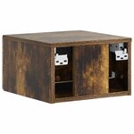 vidaXL Cabinet de chevet mural Chêne fumé 34 5 x 33 x 20 cm