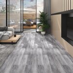 vidaXL Dalles de plancher PVC 5 02 m² 2 mm autoadhésif gris bois mat
