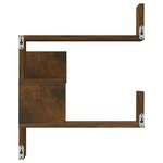 vidaXL Étagère d'angle murale Chêne fumé 40x40x50 cm Bois d'ingénierie