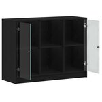 vidaXL Buffet Chêne noir 100 x 37 x 75.5 cm