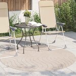 vidaXL Tapis de surface Rond PALMERAS Beige Ø 160 CM Polyester