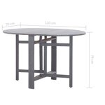 vidaXL Mobilier à dîner de jardin 5 Pièces Bois d'acacia massif Gris