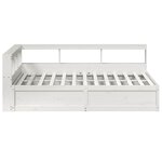 vidaXL Lit bibliothèque sans matelas blanc 140x200 cm bois pin massif