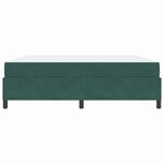 vidaXL Cadre de lit avec matelas Vert foncé 180 x 200 cm tissu