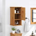 vidaXL Cabinet de Salle de Bain Mural avec stockage VIGO marron miel
