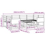 vidaXL Ensemble de canapés d'extérieur 7 Pièces Naturel