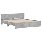 vidaXL Cadre de lit sans matelas gris béton 180x200 cm