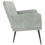 Banc banquette 108 x 79 x 79 cm velours gris clair 02_0010570