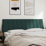 vidaXL Coussin de tête de lit Hanko vert foncé 180 cm velours