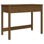 vidaXL Bureau avec tiroirs Marron miel 100x50x78 cm Bois massif de pin