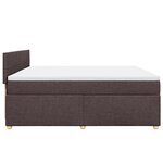 vidaXL Sommier à lattes de lit avec matelas Marron foncé 200x200 cm