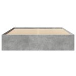 vidaXL Cadre de lit gris béton 160x200 cm bois d'ingénierie