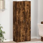 vidaXL Armoire de classement chêne fumé 60x32x153 cm bois d'ingénierie