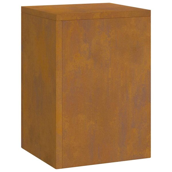 vidaXL Supports pour plantes 3 Pièces Rouillé 24 x 24 x 75 cm