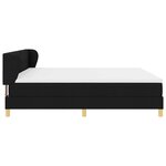 vidaXL Lit Box Spring avec Matelas - Noir  200x200 cm Tissu